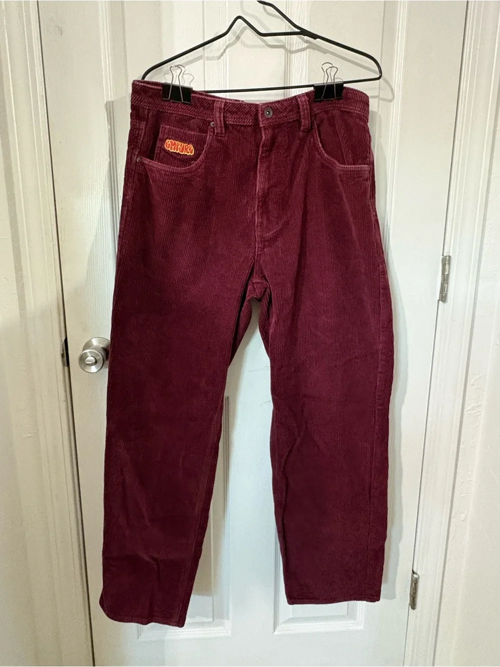 Empyre Men's Corduroy Pants in Burgundy